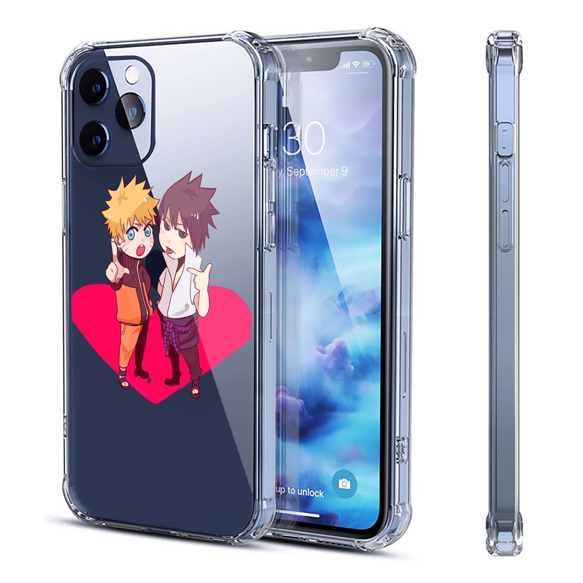 （画像用） NARUTO -ナルト- うずまき ナルト Uzumaki Naruto 【iPhone 12シリーズ対応】透明スマホケース（クリアソフトケース）